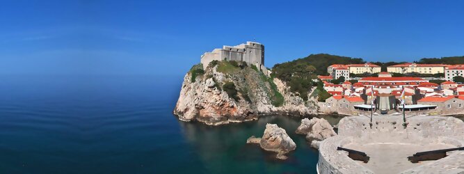 Stadt Urlaub Dubrovnik Festung Lovrijenac - das Gibraltar von Dubrovnik - Die historische Festung, die wegen ihrer dreieckförmigen, spitzen Form und den Rundblick diesen Beinamen erhielt. Viel besucht durch Games of Thrones